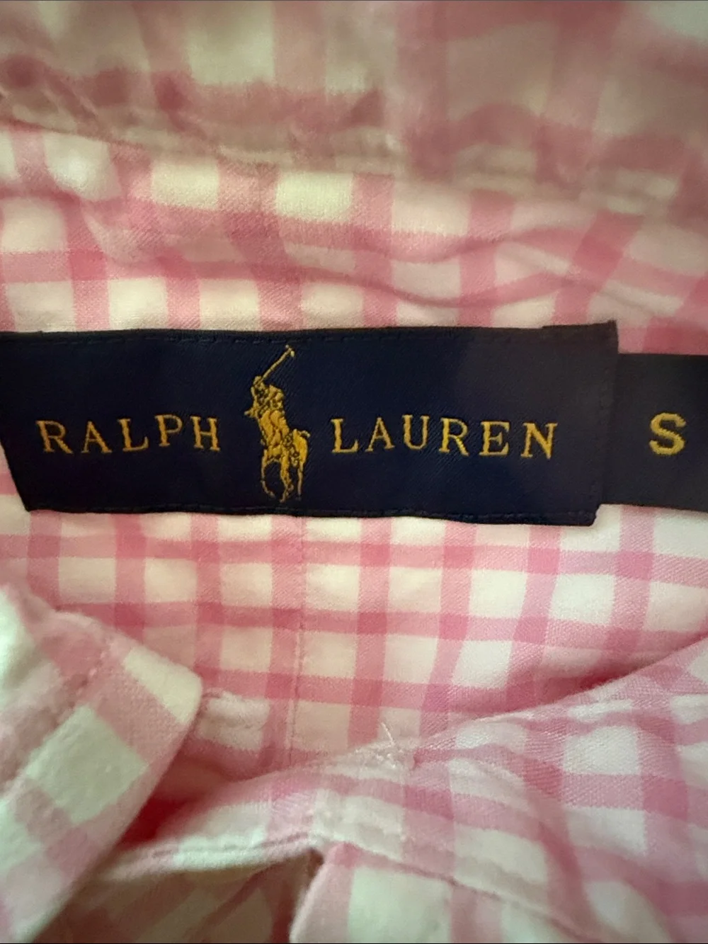 Polo by Ralph Lauren Pink and White Gingham Button-Down Shirt